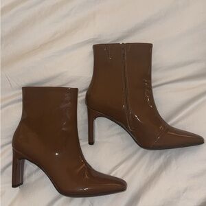 Alfani Brown Ankle Bootie Heel Boots 8.5